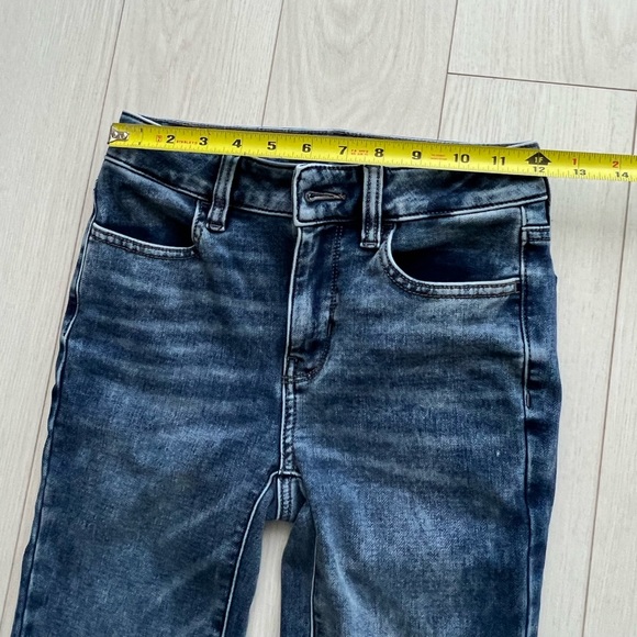 American Eagle mid rise skinny jeans knee cut style size 00 - Picture 5 of 9